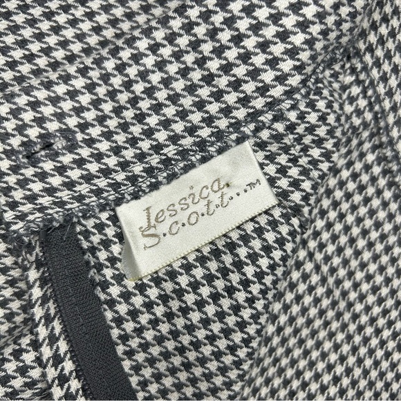 Vintage Jessica Scott Houndstooth Tweed Secretary Office Skirt Size 18 34” Waist - Picture 8 of 9